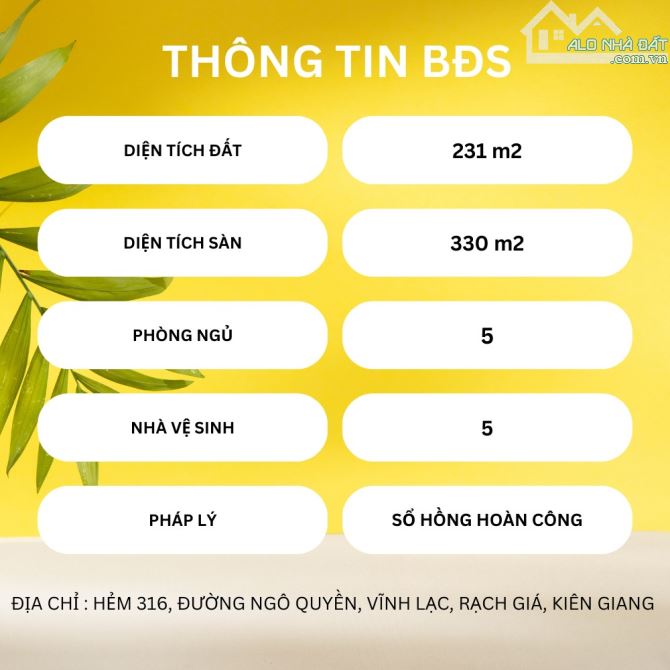 Nhà 2 mặt tiền hẻm gần chợ Bắc Sơn(100m) - Có sân đậu Ô Tô - 6