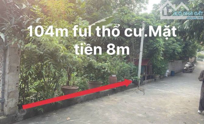 BÁN ĐẤT THUỶ XUÂN TIÊN 104m ful thổ cư , Mặt tiền 8m