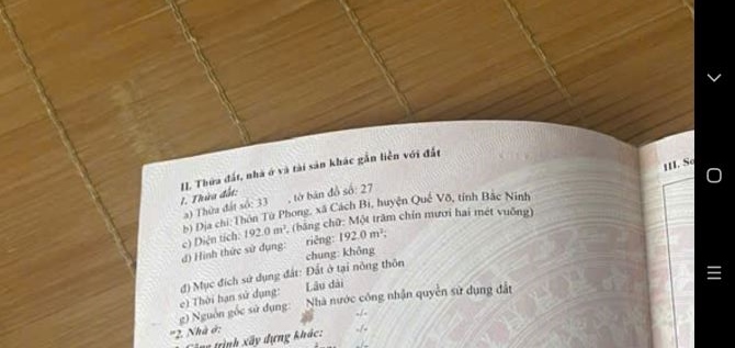 Bán đất giãn dân từ phong cách bi quế võ dt 192m mt 7m giá 2.8 tỷ - 1