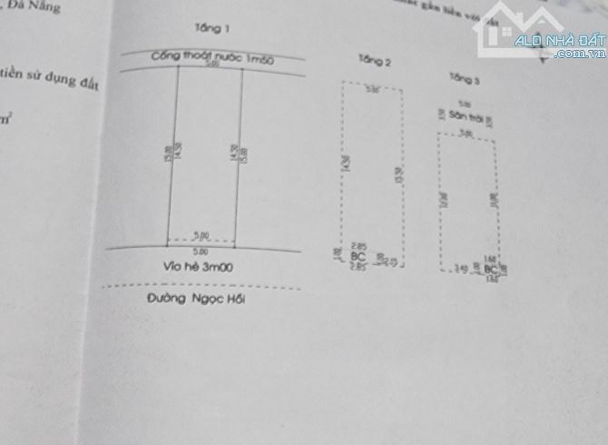 Bán nhà 3 tầng mặt tiền đường Ngọc Hồi, Hòa Minh, Liên Chiểu DT 75m2, giá 4.8 tỷ TL - 2