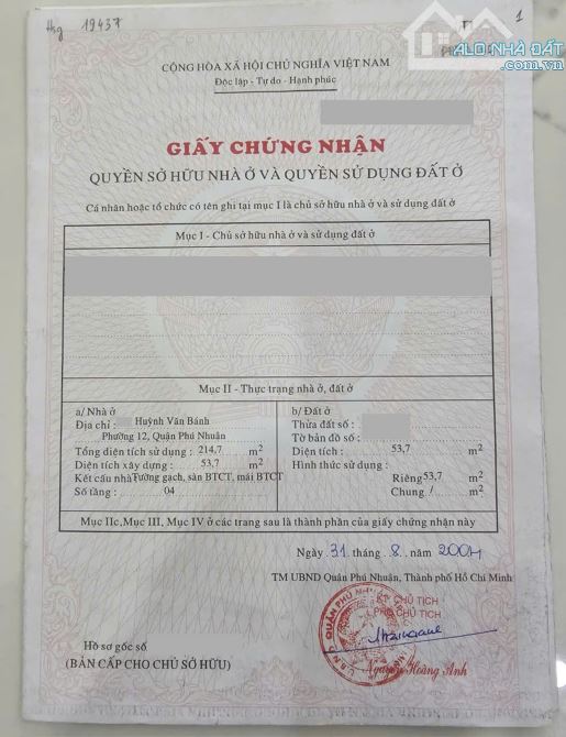 BÁN NHÀ MẶT TIỀN HUỲNH VĂN BÁNH 3,5X18 NGAY NGUYỄN VĂN TRỖI NHÀ ĐẸP CHỈ 17,5 TỶ - 6