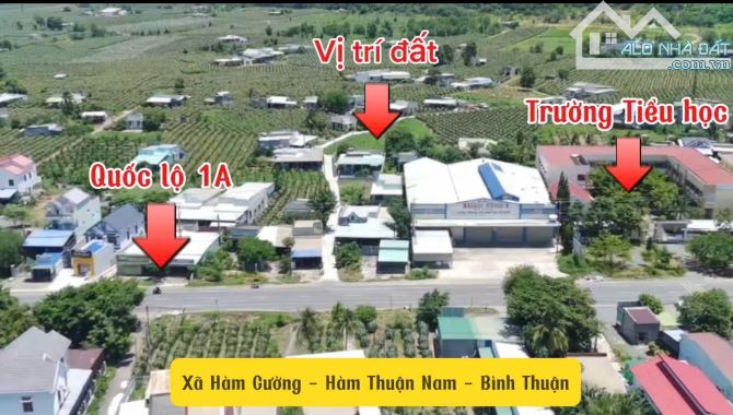 Đất mặt tiền bê tông trong khu dân cư xã Hàm Cường