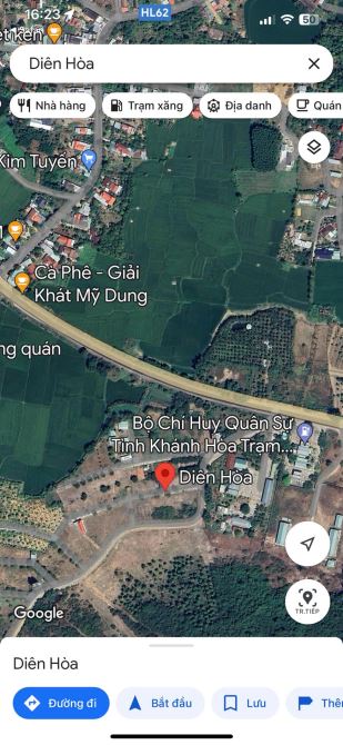 Đất Diên Hoà Dt 92m2, cách quốc lộ 27c thông hương lộ 62, giá 699tr - 1