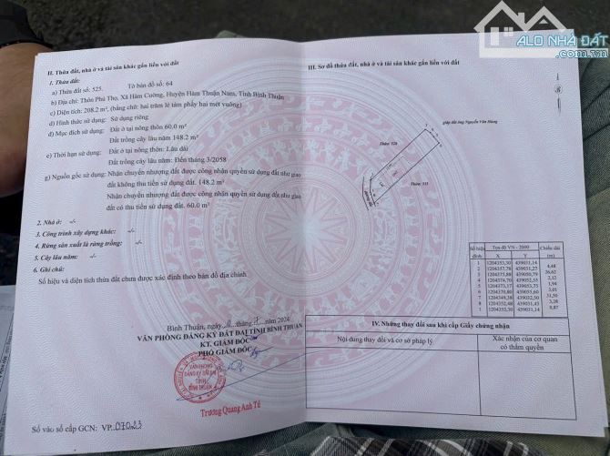 Đất mặt tiền bê tông trong khu dân cư xã Hàm Cường - 4