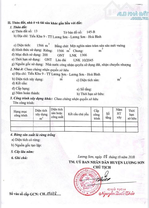 Chỉ 5.x tỷ! Lô Góc 2 Mặt Tiền 1.566m2 Khuôn Viên Nhà Vườn ở : TT Lương Sơn-Lương-Sơn-HB - 6