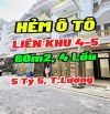 Chính chủ bán gấp nhà Hẻm xe hơi, 1 xẹt, cách mặt tiền 30m, 60m2, 4 tầng, 5 phòng, 6wc