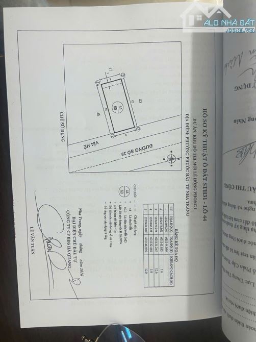 Bán Lô đất đẹp KĐT Hà Quang 1 đường số 26 giá 2 tỷ 850  đường 13m có lỀ 3M DT 60M NGAG 5M