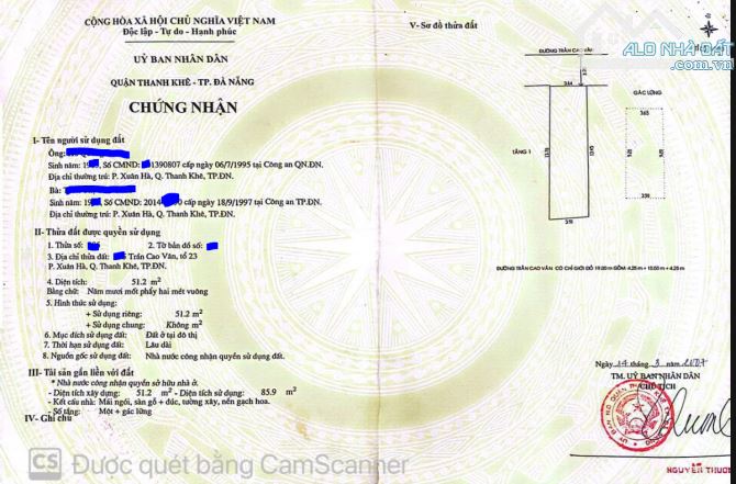 👉Bán Nhà Đường Trần Cao Vân, Gần Trung Tâm Hành Chính Quận Thanh Khê-giá 5,2Tỷ - 1