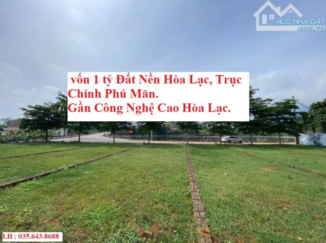 12 Triệu x2, đất nền Bình Yên sát CNC Hòa Lạc, gần đường 420 đang mở 24m, 5 phút ra ĐHQG - 1