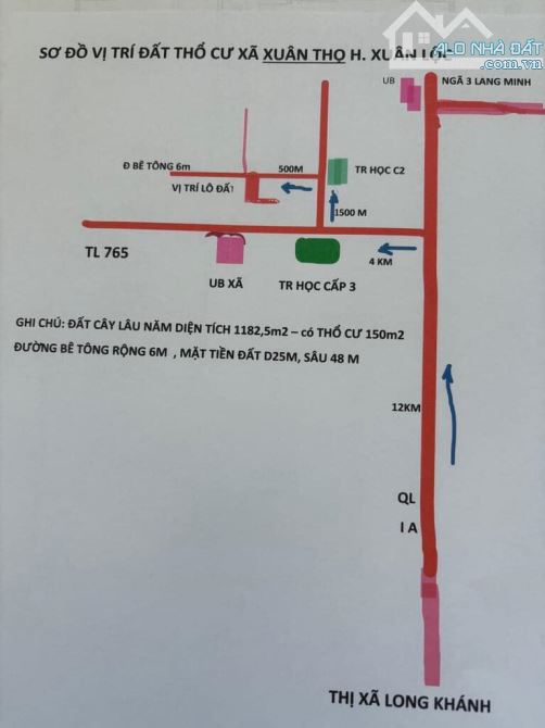 Cần Bán Lô Đất Chính Chủ Tại Xã Xuân Thọ, Huyện Xuân Lộc, Tỉnh Đồng Nai - 1