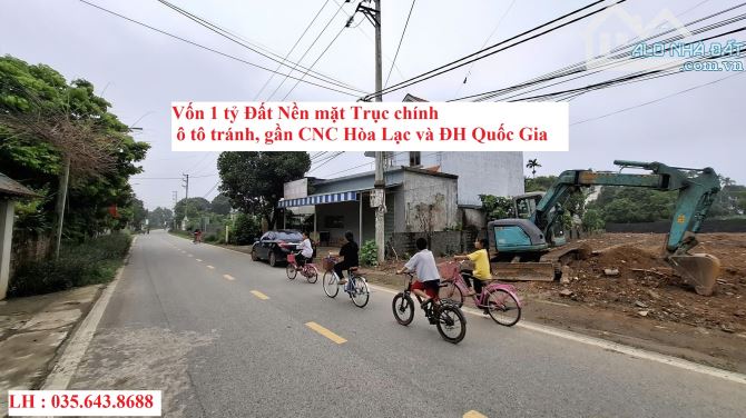 12 Triệu x2, đất nền Bình Yên sát CNC Hòa Lạc, gần đường 420 đang mở 24m, 5 phút ra ĐHQG - 2