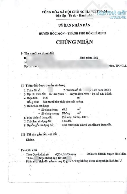 Sang gấp dãy trọ 4 phòng ngay Ủy BAn Tân Xuân, Hóc Môn, 790 triệu, thu nhập 5,5tr/tháng - 4