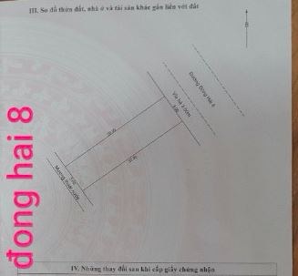 BÁN ĐẤT MẶT TIỀN ĐƯỜNG 5M5 ĐÔNG HẢI 8, DT 100M2, GIÁ TỐT 3TỶ3