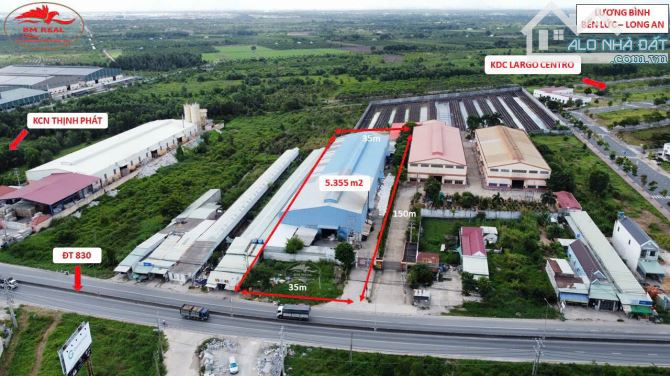 Nhà xưởng  Mặt Tiền 830 (824)  5300 m2  xe container 24/24 giá chỉ 48 tỷ  TL
