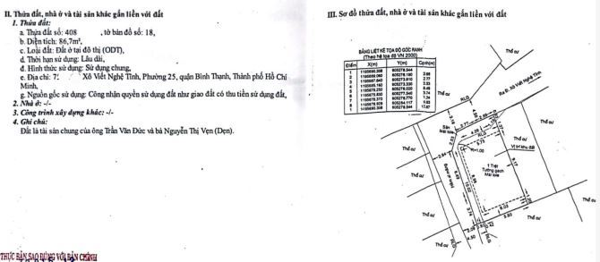 BÁN CĂN NHÀ DT LỚN ĐƯỜNG XVNT , P25 , QUẬN - BT - 1