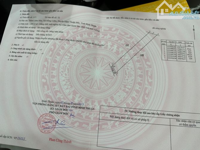 Bán 1285m2 đất hàm thuận bắc, sổ sẵn đường ô tô tận nơi chỉ 321tr cách QL1A 600m - 3