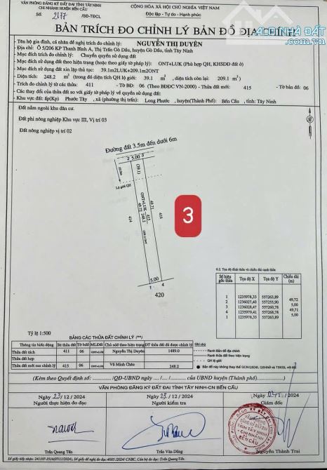 ✨ 5x49.7m (Full ONT) đường hiện hữu 6M thông ra 2 đầu Nhựa (QHLG: 20M) - GIÁ SIÊU RẺ 209TR - 15