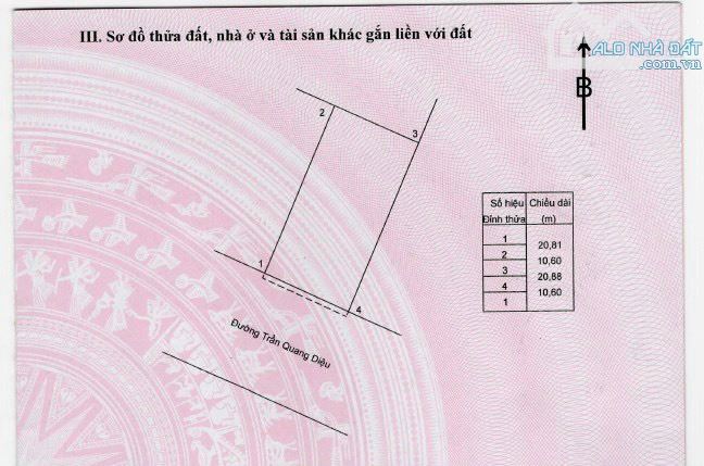 MẶT TIỀN ĐƯỜNG TRẦN QUANG DIỆU, PHƯỜNG LONG TOÀN ,THÀNH PHỐ BÀ RỊA , DT 10,6x21 giá 8.5 ty - 2