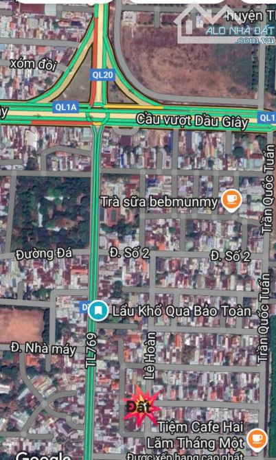 Đất thổ cư 258m2( ngang 10m ) tại ngã tư Dầu Giây. Giá ngôp bán nhanh trong tháng