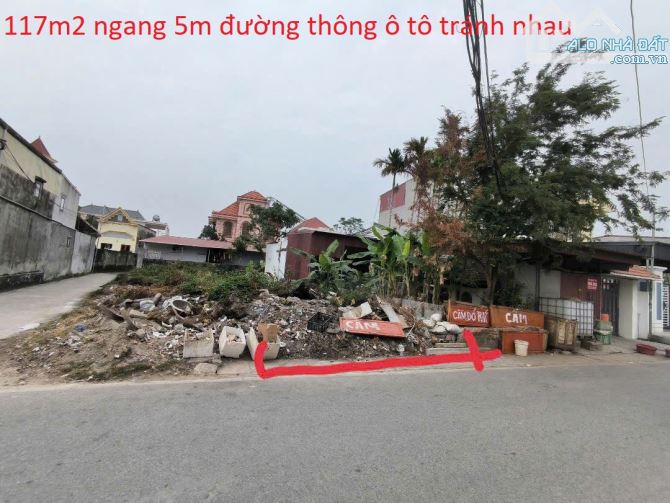 Mặt đường Trần Minh Thắng ngay chợ Quý Kim 117m2 ngang 5m kinh doanh buôn bán tốt.