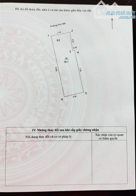 Bán nhà Mặt Phố Kim Mã, Gần Phố Núi Trúc, Quận Ba Đình. Giá : 24 Tỷ - 1