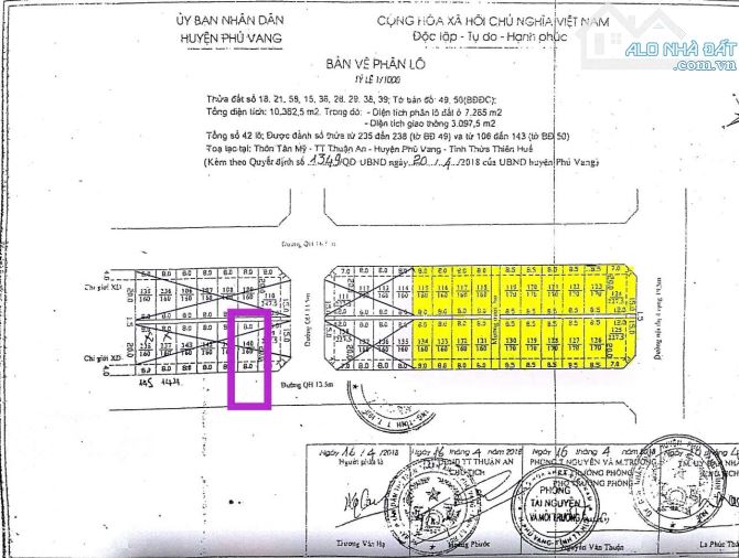 Bán Đất nền KQH Tân Mỹ - Thuận An - TP Huế - 4
