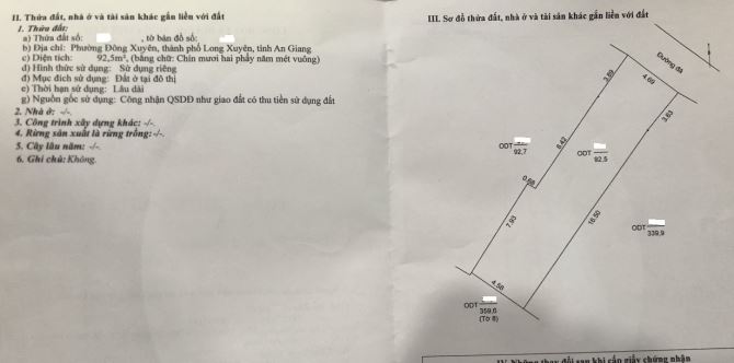 Bán Đất nhánh Trần Quý Khoáng, Đông Xuyên, Long Xuyên, An Giang - 1