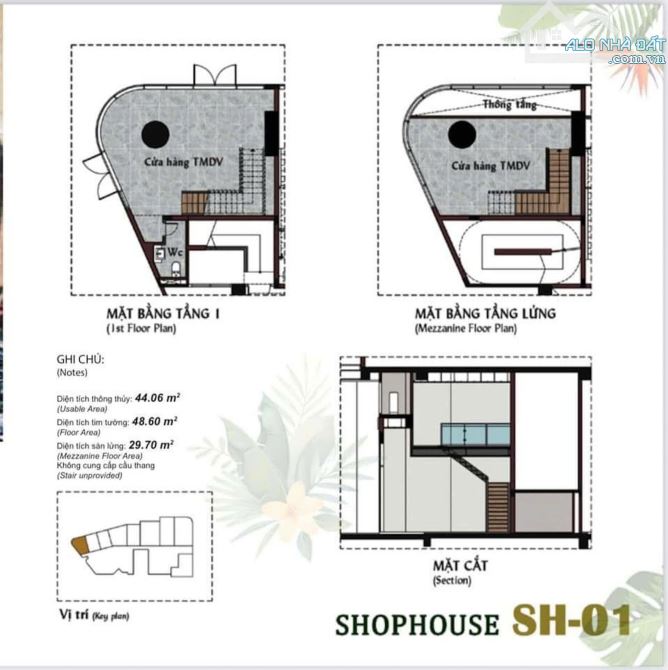 Bán 9 căn Shophouse Duplex 78m2 đến 260m2 Thảo Điền Green sẵn dòng tiền thuê chỉ 17tỷ - 1