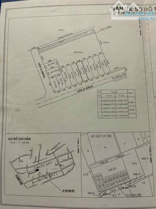 bán đất mặt tiền hẻm 4 đường 100A cầu xây , P. Tân Phú, Quận 9 - DT : 57m2 ngang 4x14.4