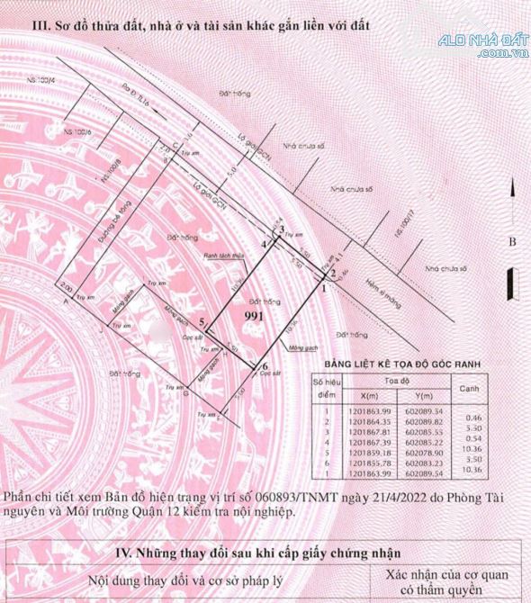 Lọt Khe Lọt Khe lô đất cực đẹp, Thạnh Lộc 16, 60m2, ngang 5,5m Đường 6m Thông Tứ Tung - 3