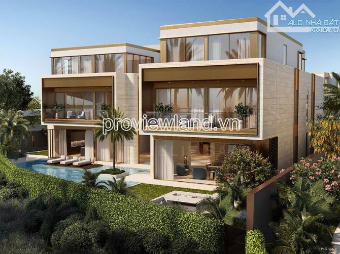 Bán dinh thự mặt sông The Rivus- Vinhomes Grand Park, 2 mặt sông, 560m2, 3 tầng,1 hầm