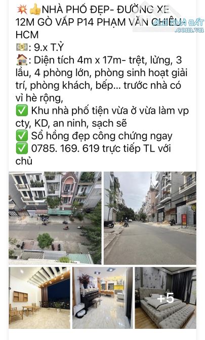 SIÊU PHẨM MỚI MẶT TIỀN-DÒNG TIỀN THỤ ĐỘNG 50TR/rTH - THANG MÁY -NGUYỄN VĂN KHỐI-GÒ VẤP. HC - 10