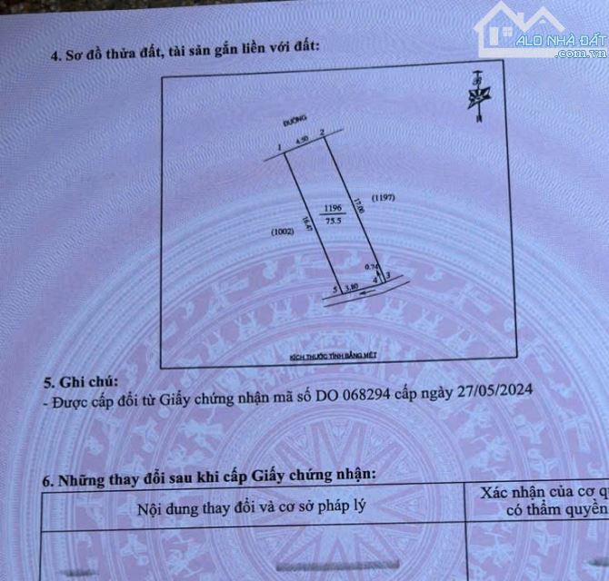 Bán 75,5m2 đất ngõ đường Hồ Tông Thốc kéo dài Xóm 12 Nghi Phú