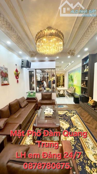 MẶT PHỐ ĐÀM QUANG TRUNG LONG BIÊN  DT 56M² 7T MT 4.2M GARA ÔTÔ THANG MÁY VỈA HÈ ĐÁ BÓNG KD