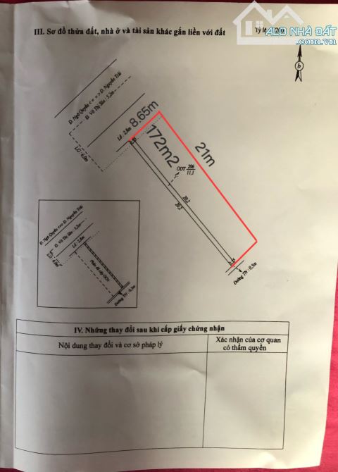 Nhà mặt tiền đường Võ Thị Sáu (gần nhà sách Hồng Ân), DT: 8.65m x 21m= 172m2, trệt, giá: 2