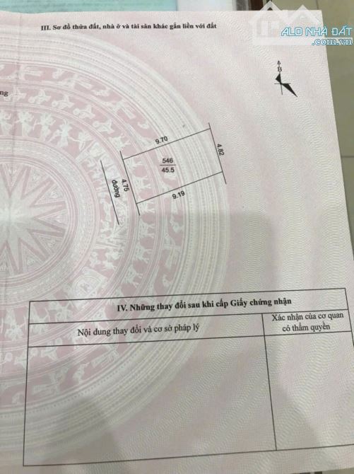 Chính chủ cần bán lô đất thông rộng ngõ phố Trương Hán siêu  Diện tích 45,5m2 Mặt tiền 4,7