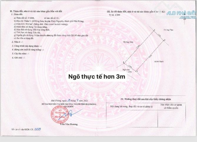 Rẻ chưa từng có duy nhất lô 93m đường ô tô đỗ cửa phường Trần Hưng Đạo ( thôn 5 Đông Sơn c