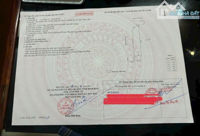 Bán lô đất góc 2 mặt tiền đường Bùi Đức Sơn - Vũ Đình Huấn, phường Đống Đa, Quy Nhơn