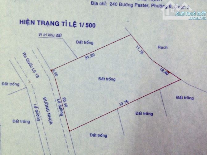 43TR/m2- BÁN LÔ ĐẤT 812m2 (20.4x38m) sát  sông sài gòn ,vạn phúc,hiệp bình phước,thủ đức - 1