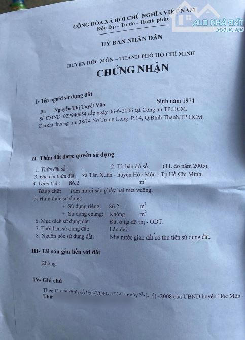 Nhà cấp 4 MT nhựa, mới sửa ngay khu Tân Xuân, Hóc Môn, giá 860 triệu, bao đầu tư ( SH) - 9