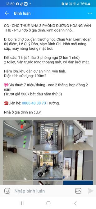 Nhà 3 phòng trung tâm phù hợp ở và kinh doanh nhỏ - 1