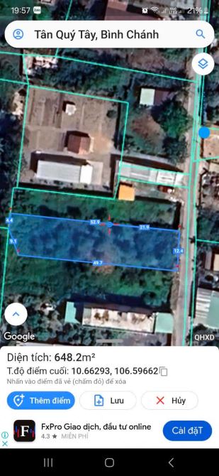 CẦN BÁN GẤP LÔ ĐẤT THỔ VƯỜN 648m2 CÓ 187m2 THỔ CƯ MT ĐƯỜNG BỜ CHÙA BÌNH CHÁNH