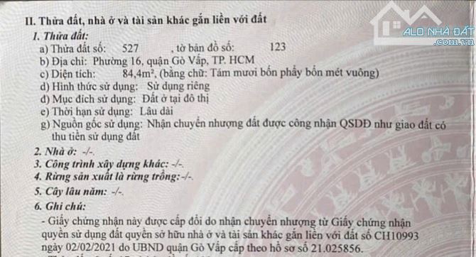 Bán gấp lô góc hai mặt tiền hẻm nhựa 276 Thống Nhất, P.16, Quận Gò Vấp 7,3tỷ