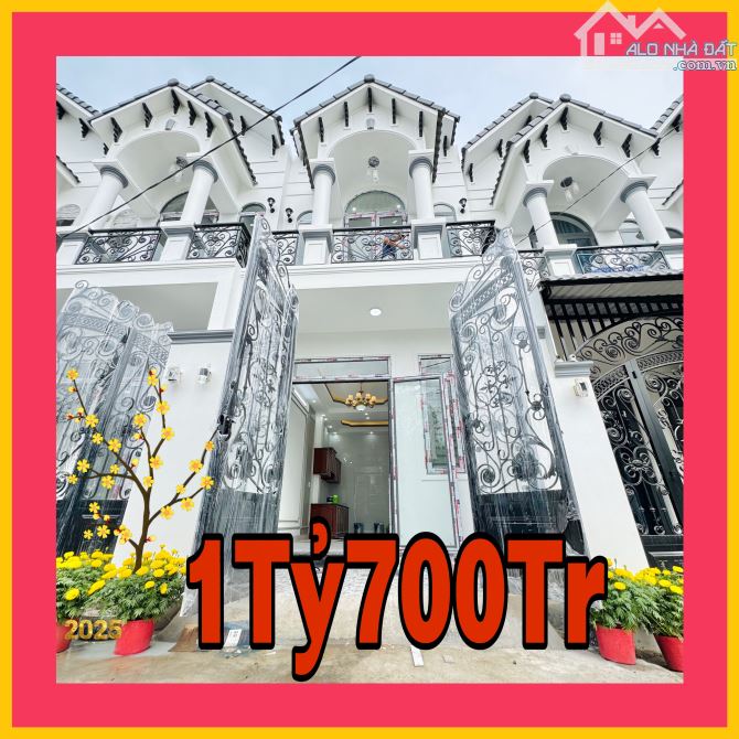 NHÀ TRỆT LẦU ĐẸP MỚI GIÁ TỐT CHỈ CÁCH BV NHI & ĐH FPT 5KM- ĐẬU Ô TÔ TRƯỚC NHÀ, GIÁ: 1TỶ700