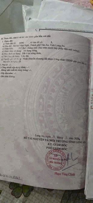 ✅ Bán lô đất thổ cư hẻm Nguyễn Văn Tịch, xã An Vĩnh Ngãi, tp Tân An _ DT : 7 x 28 hậu 11m - 2