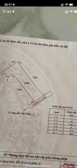 ✅ Bán lô đất thổ cư hẻm Nguyễn Văn Tịch, xã An Vĩnh Ngãi, tp Tân An _ DT : 7 x 28 hậu 11m - 3