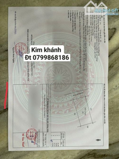 Chính  chủ  gởi  bán  đất  tầm Phước  tp biên hoà  đồng nai