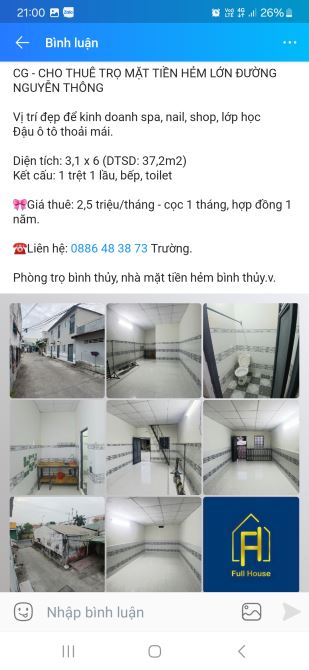 Nhà trọ mặt tiền hẻm lớn kinh doanh tự do - 1