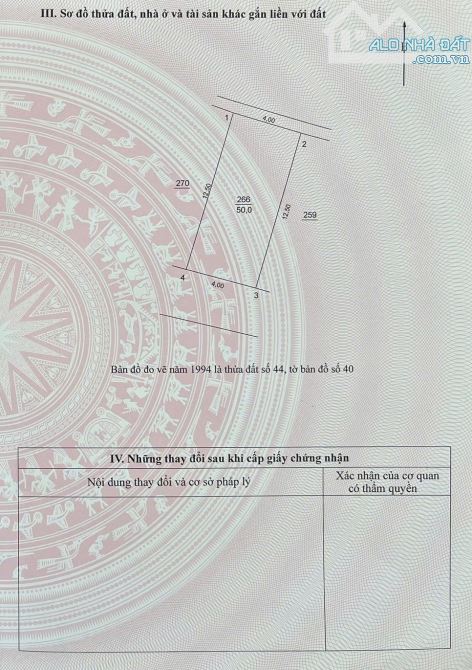 BÁN 50M ĐẤT TÁI ĐỊNH CƯ LƯU PHÁI NGŨ HIỆP P-LÔ Ô TÔ TRÁNH VỈA HÈ KINH DOANH chỉ 7.25 tỷ - 3