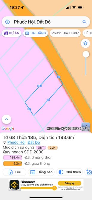 PHƯỚC HỘI - ĐẤT ĐỎ - BRVT - CÁCH BÃI TẮM LỘC AN CHỈ 2KM 🌈DT 193.6m2 - 4